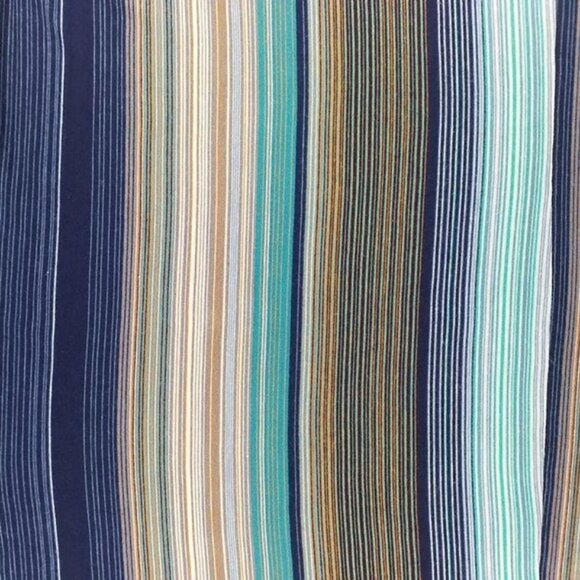 Soft Surroundings Serenity Stripe Cold Shoulder Asymmetric Midi Dress Women S - Picture 11 of 15